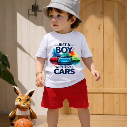 Just A Boy Who Loves Cars | Kids Co-ord Set