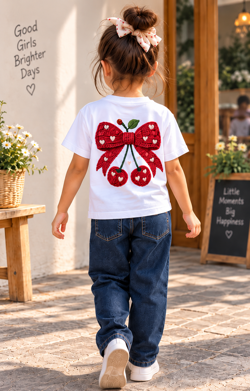 Cherry Bow - Kids Tshirt