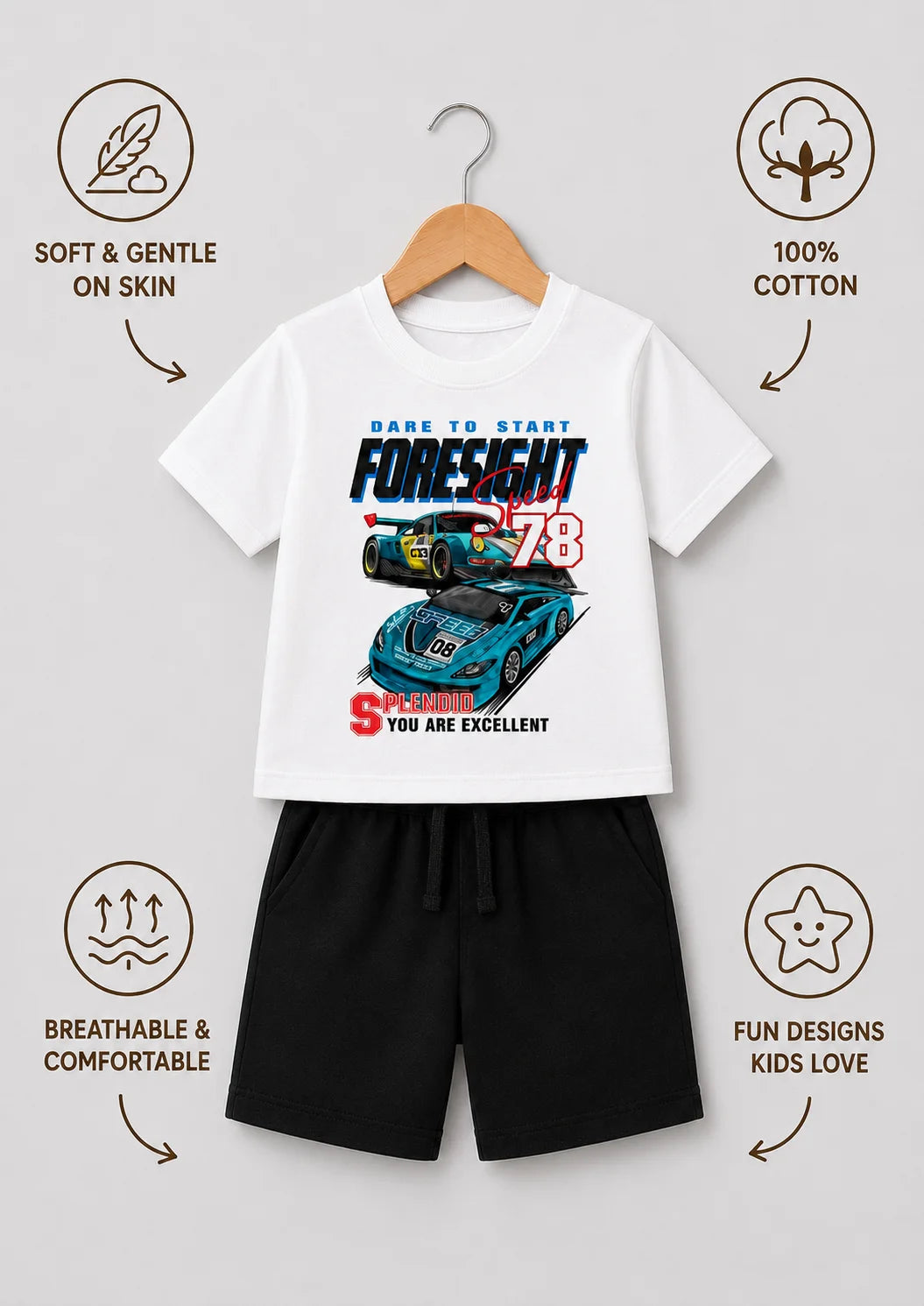 Dare To Start  | Kids Co-ord Set