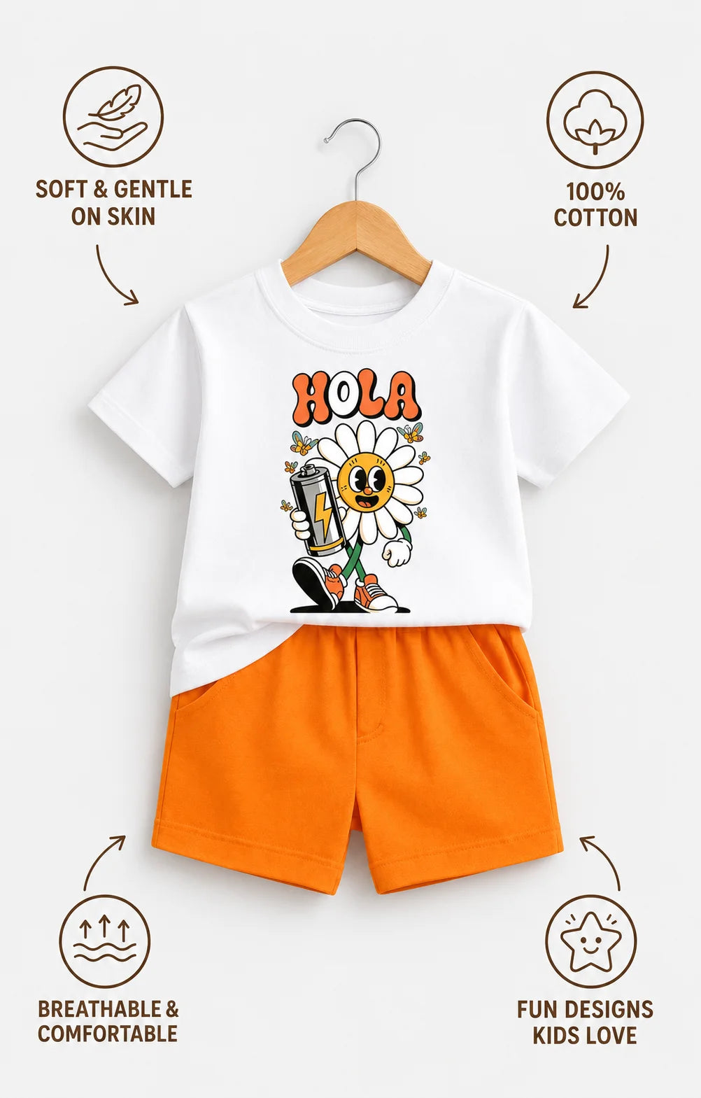 Hola Sunflower- Kids Co-ord Set