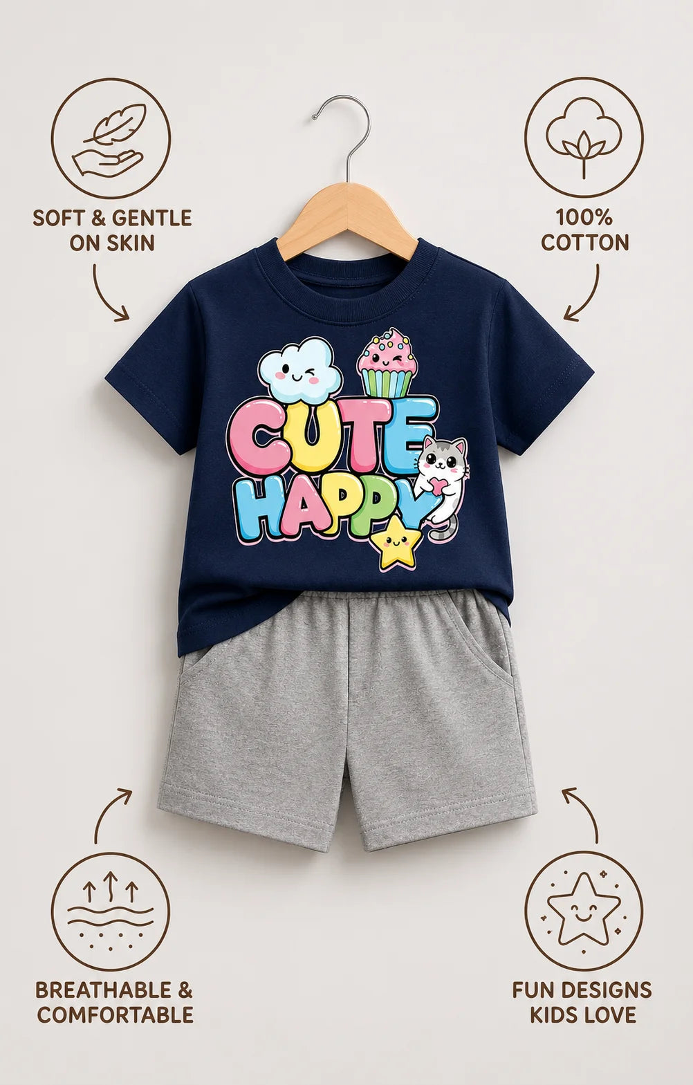 Cute Happy - Kids Co-ord Set