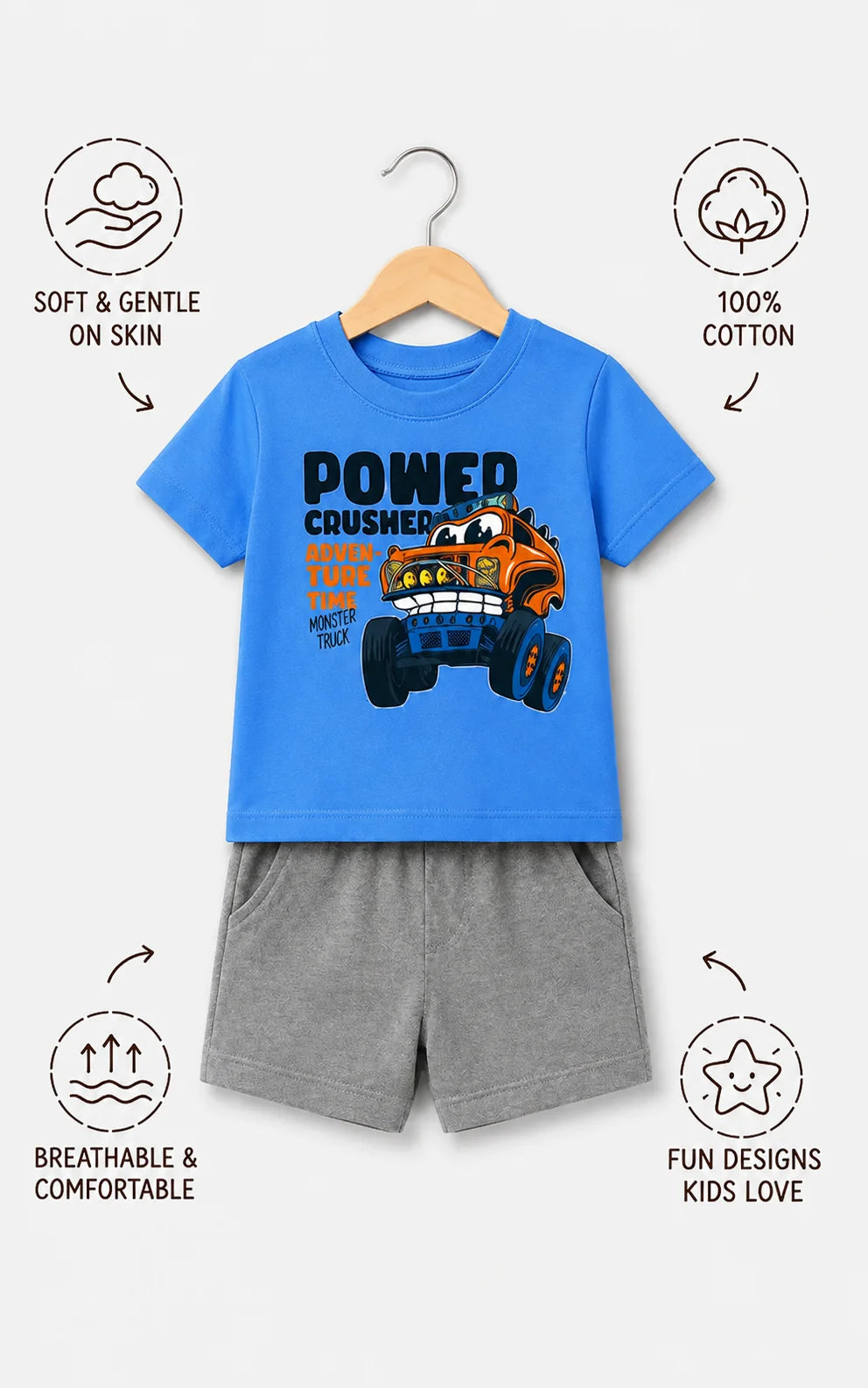 Power Crusher - Kids Co-ord Set