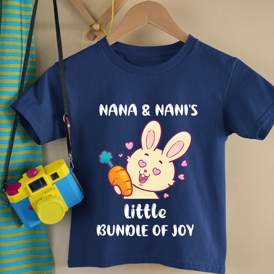 Custom Name Printed Cotton Tee | Personalised Kids Wear