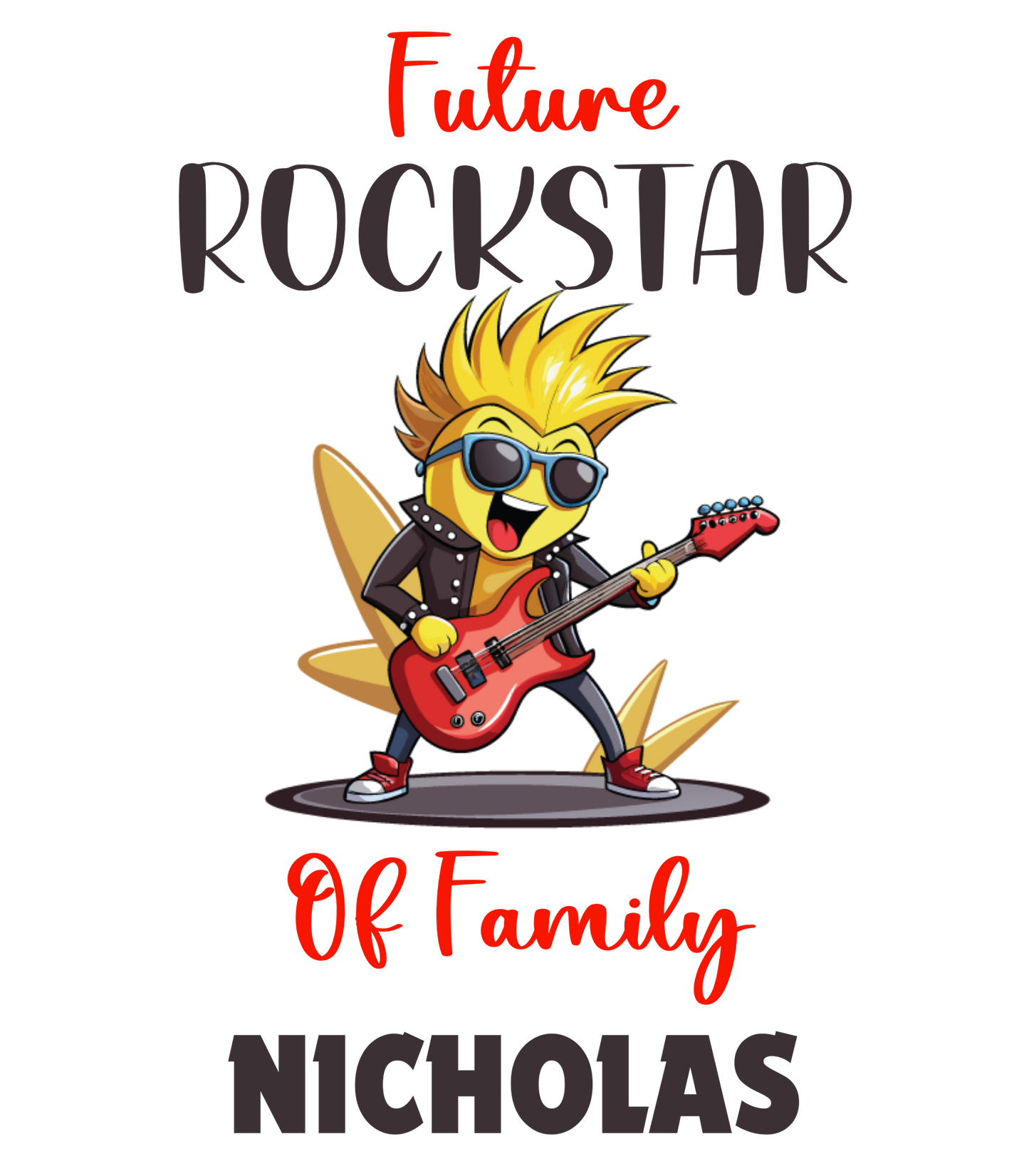 Rockstar Of Family - Custom Kids Tee
