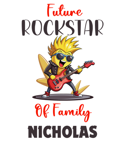 Rockstar Of Family - Custom Kids Tee