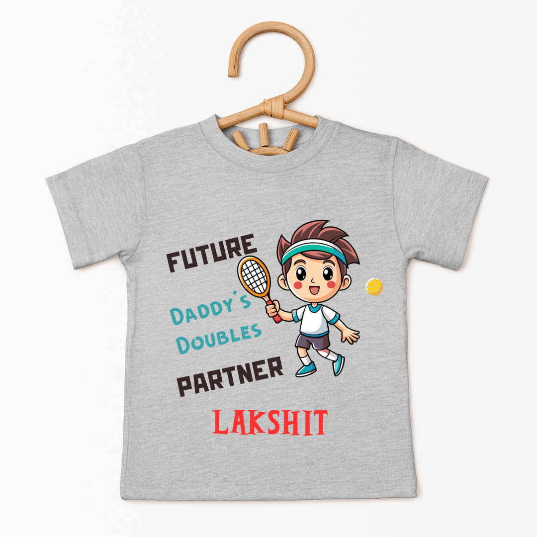 Future Daddy's Doubles Partner - Custom Kids Tee