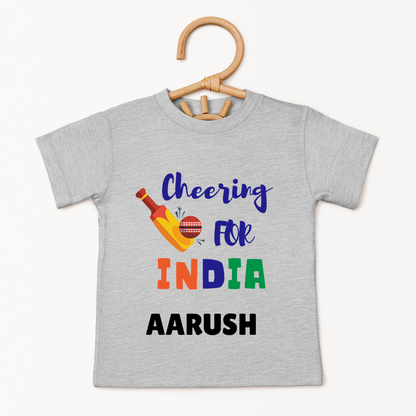 Cheering For India - Custom Kids Tee