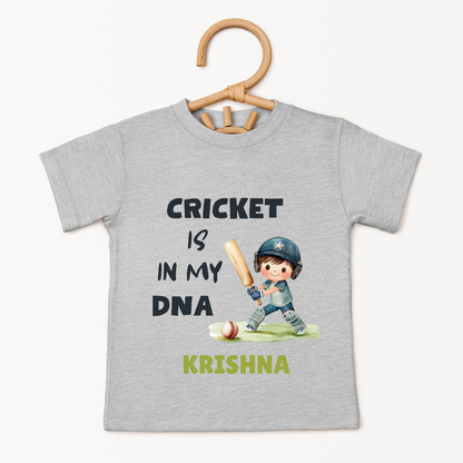 Cricket Is In My DNA - Custom Kids Tee