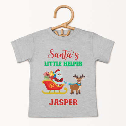 Santas Little Helper - Custom Kids Tshirt