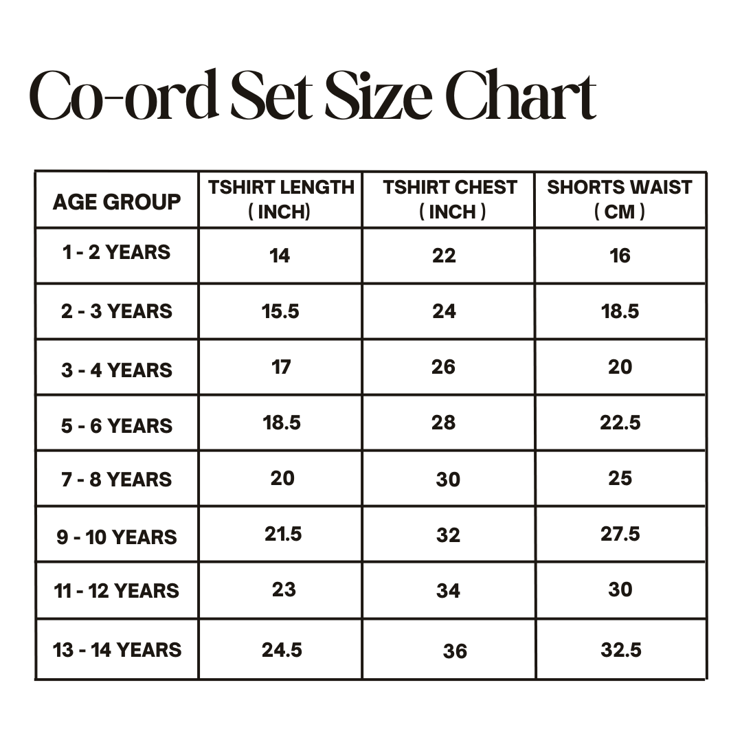 Girls Co Ord Set for Kids Cotton Outfit | Cute Kids Set