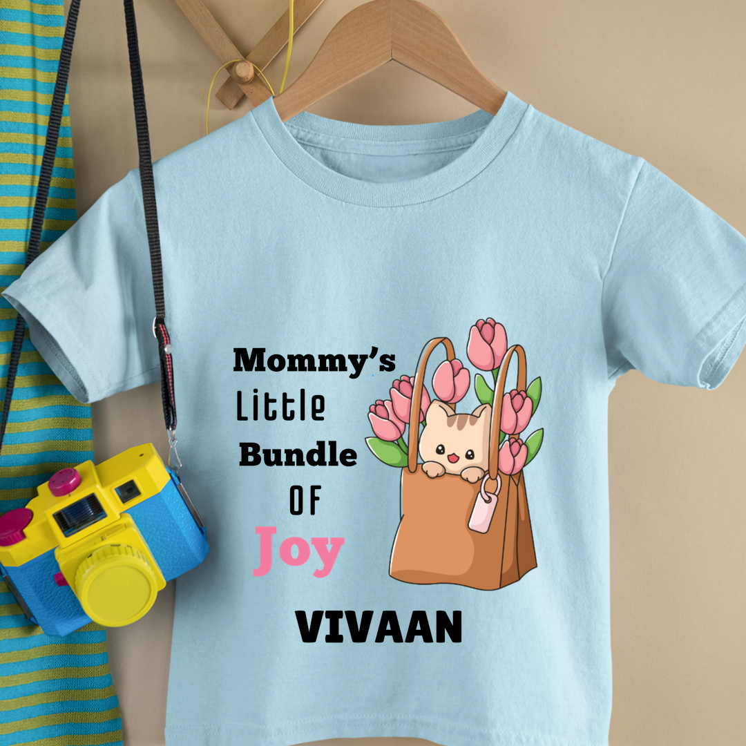 Mommy's Little Bundle Of Joy - Customisable Kids Tshirt