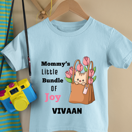 Mommy's Little Bundle Of Joy - Customisable Kids Tshirt
