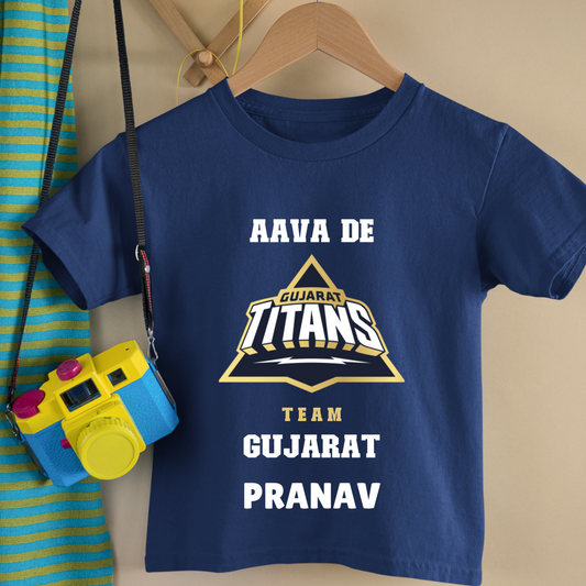 Aava De Team Gujarat - Custom Kids Tshirt