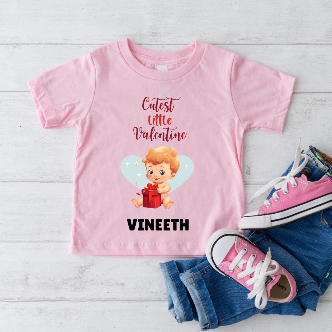 Cutest Little Valentine - Customisable Kids Tshirt