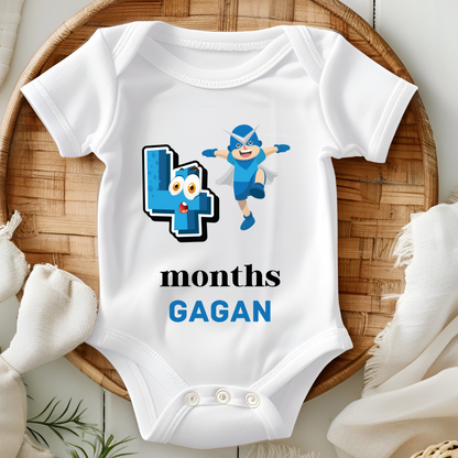 Superhero 12 Month Bday Set Romper With Custom Baby Name