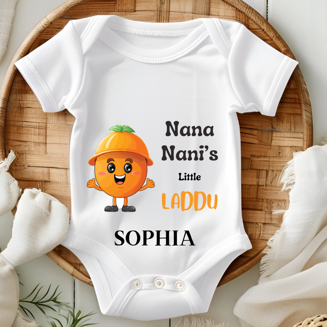 Nana Nani's Little Laddoo - Custom Baby Romper
