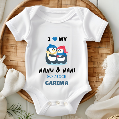 I Love My Nanu & Nani So Much - Custom Baby Romper