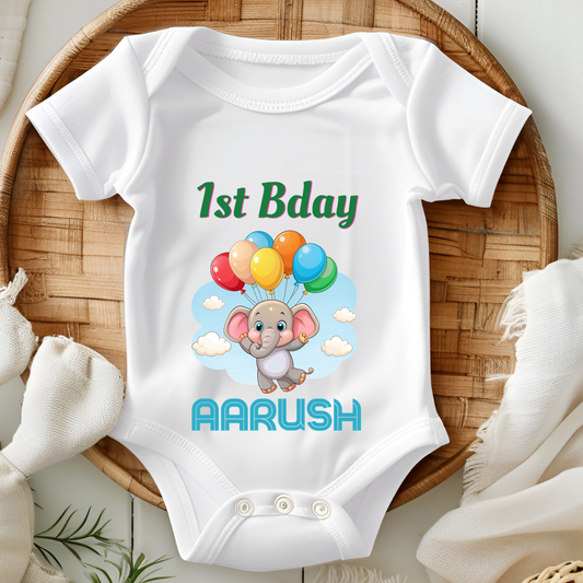 1st Baby Birthday - Custom Baby Romper