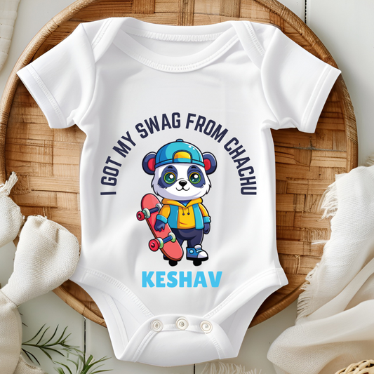 I Got My Swag From My Chachu - Custom Baby Romper