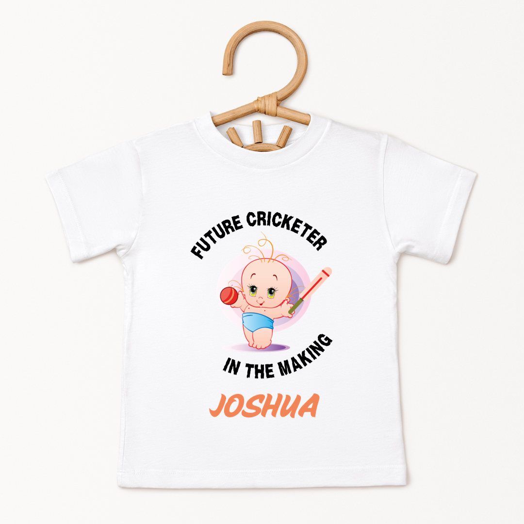 Future Cricketer In The Making - Custom Kids Tee