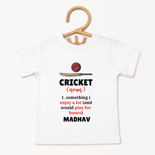 Cricket Something I Love To Play & Enjoy - Custom Kids Tee