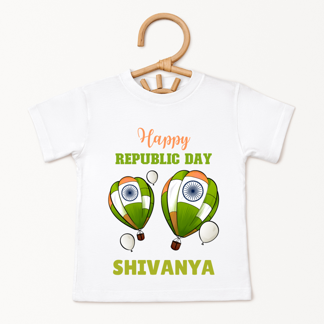 Happy Republic Day - Customisable Kids Tshirt