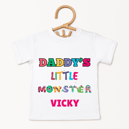 Daddy's Little Monster - Custom Kids Tshirt