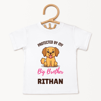 Protected By My Big Brother - Custom Kids Tee