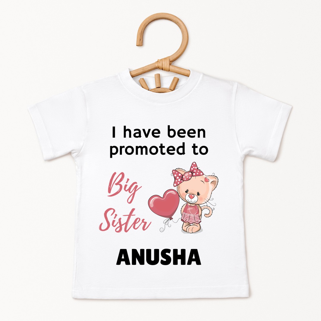 Promoted To Big SIster - Custom Kids Tee