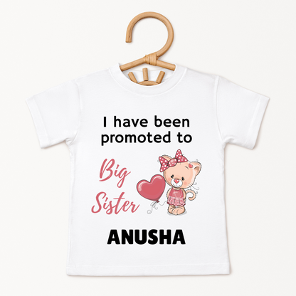 Promoted To Big SIster - Custom Kids Tee