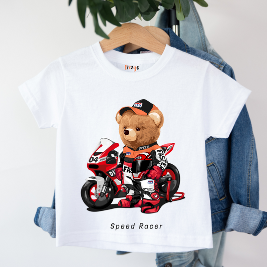 Biker Teddy - Kids Tshirt