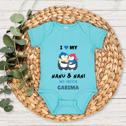 I Love My Nanu & Nani So Much - Custom Baby Romper