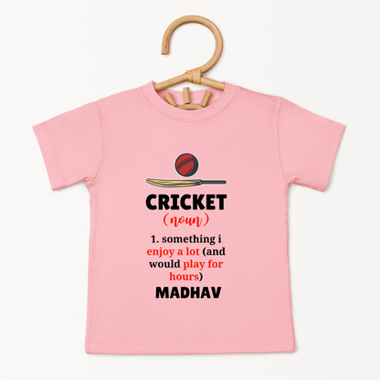 Cricket Something I Love To Play & Enjoy - Custom Kids Tee