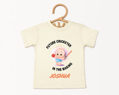 Future Cricketer In The Making - Custom Kids Tee