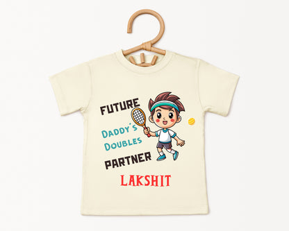 Future Daddy's Doubles Partner - Custom Kids Tee