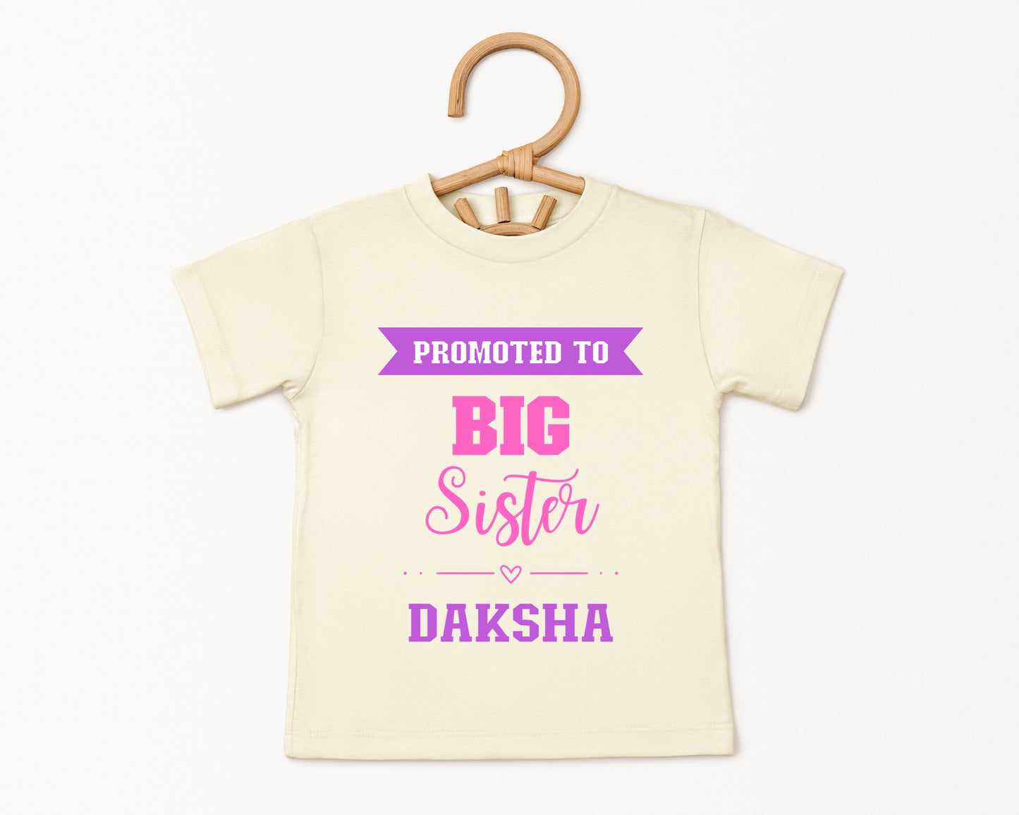Promoted To Big Sister - Custom Kids Tee