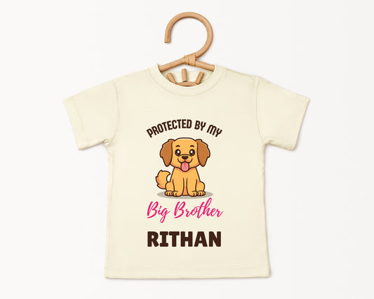 Protected By My Big Brother - Custom Kids Tee