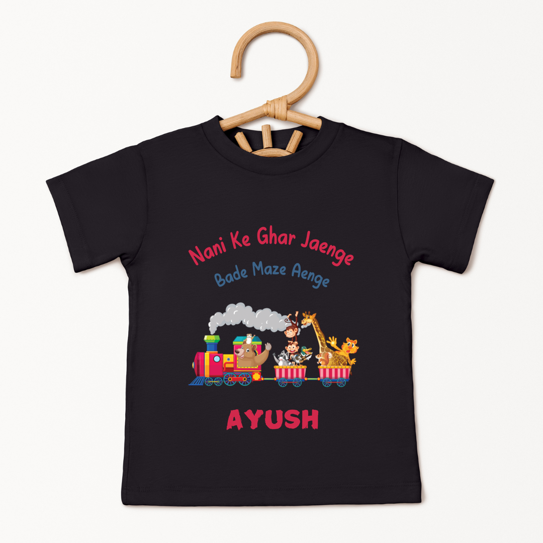 Nani Ke Ghar Bade Maze Aenge - Custom Kids Tee