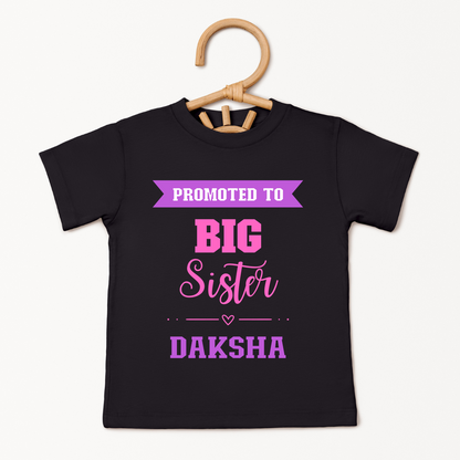 Promoted To Big Sister - Custom Kids Tee