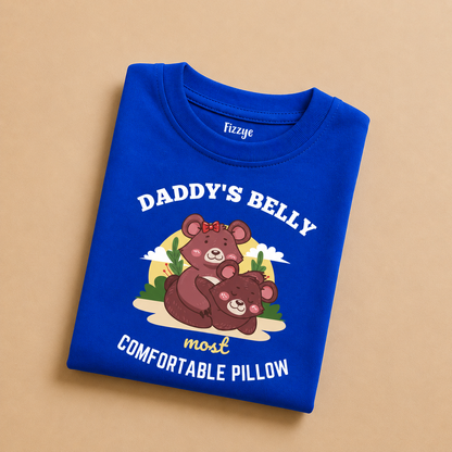 Daddy's Belly Most Comfortable Pillow - Kids Tshirt