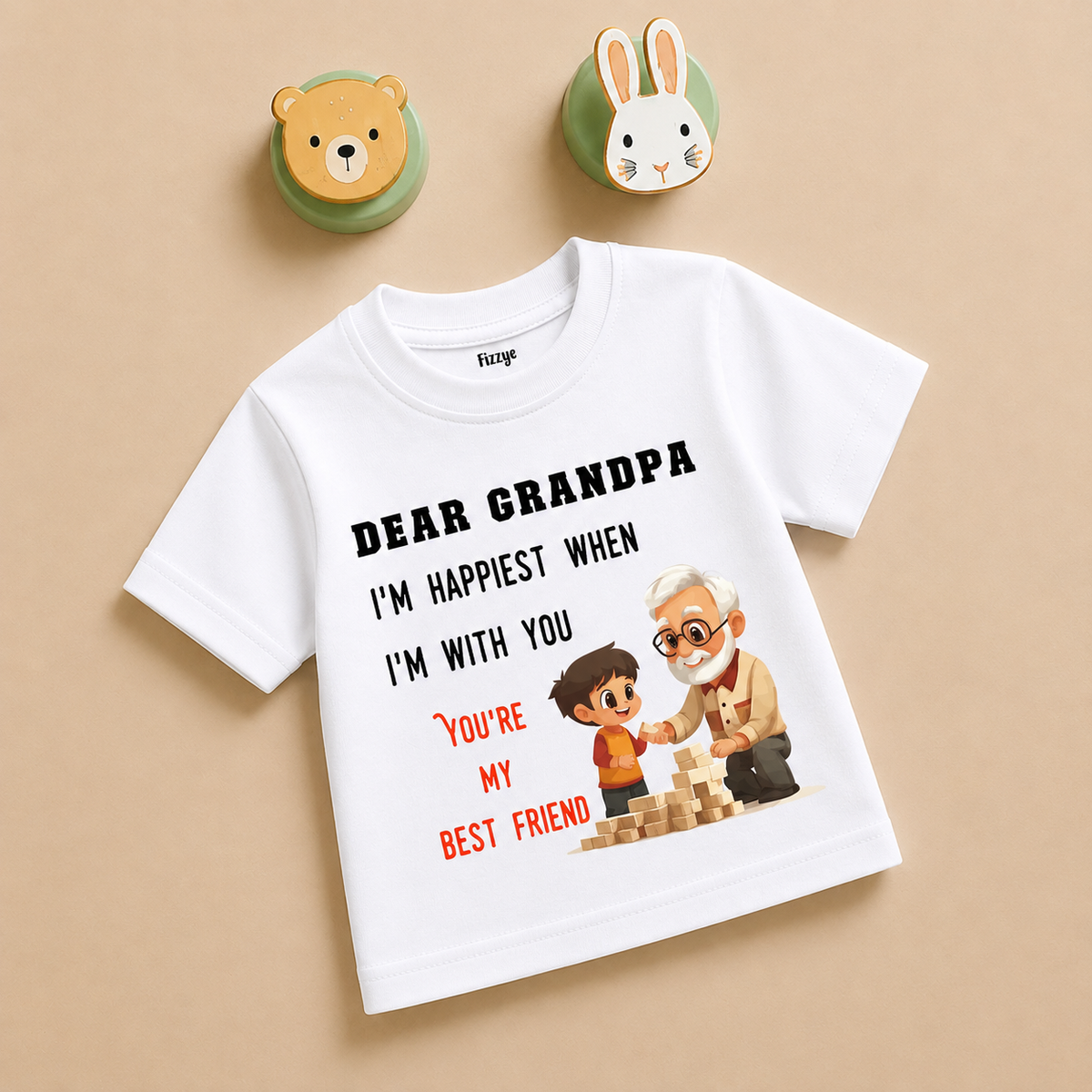 Happiest With Grandpa - Kids Tee