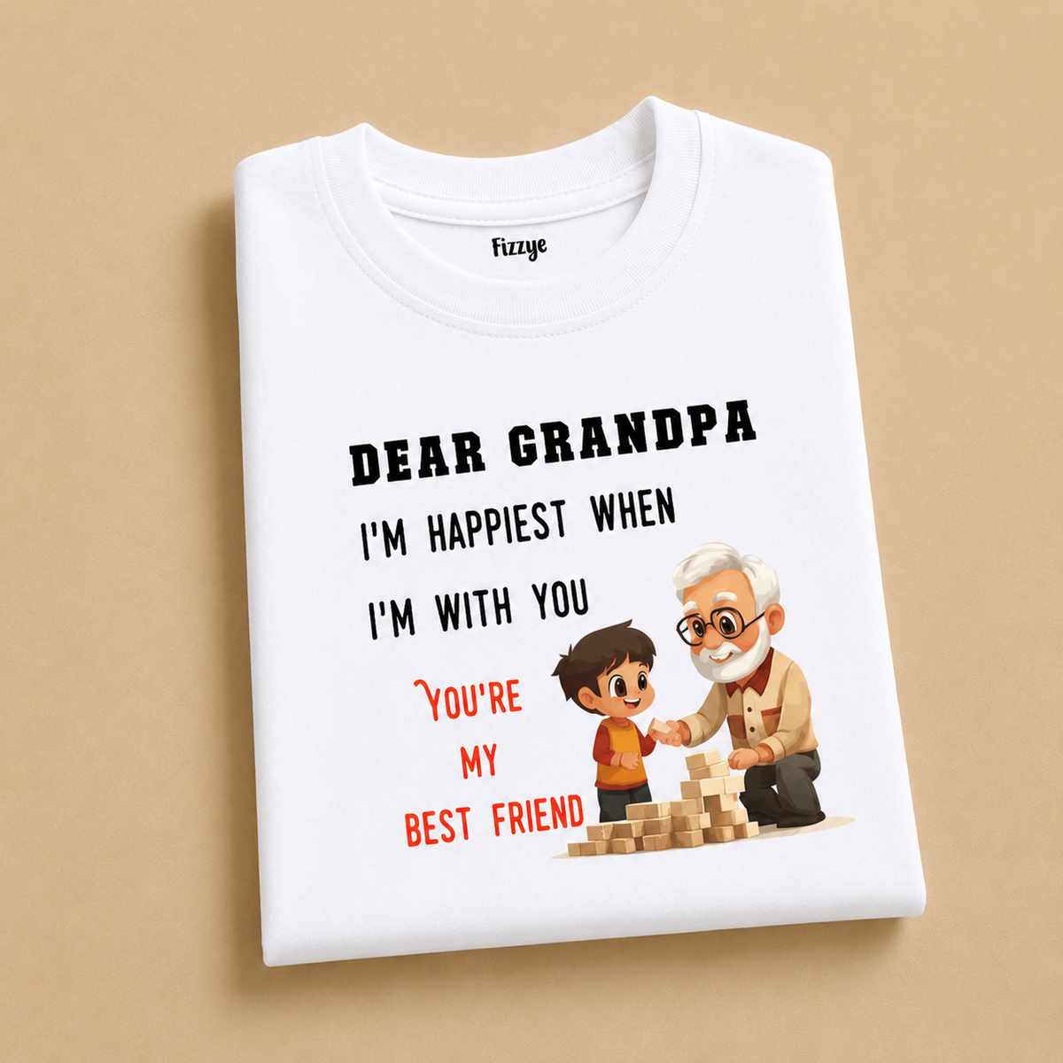 Happiest With Grandpa - Kids Tee