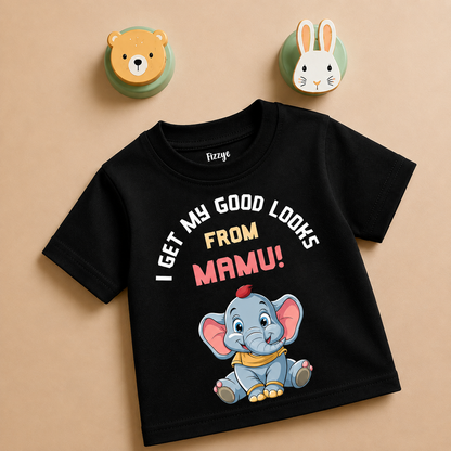 I Get My Good Looks From Mamu - Kids Tshirt