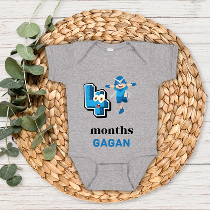 Superhero Four Month Milestone With Custom Baby Name - Romper