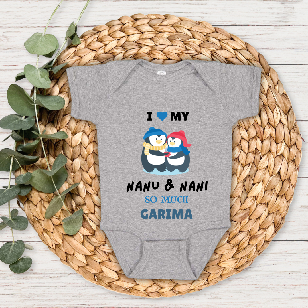 I Love My Nanu & Nani So Much - Custom Baby Romper