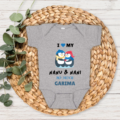 I Love My Nanu & Nani So Much - Custom Baby Romper