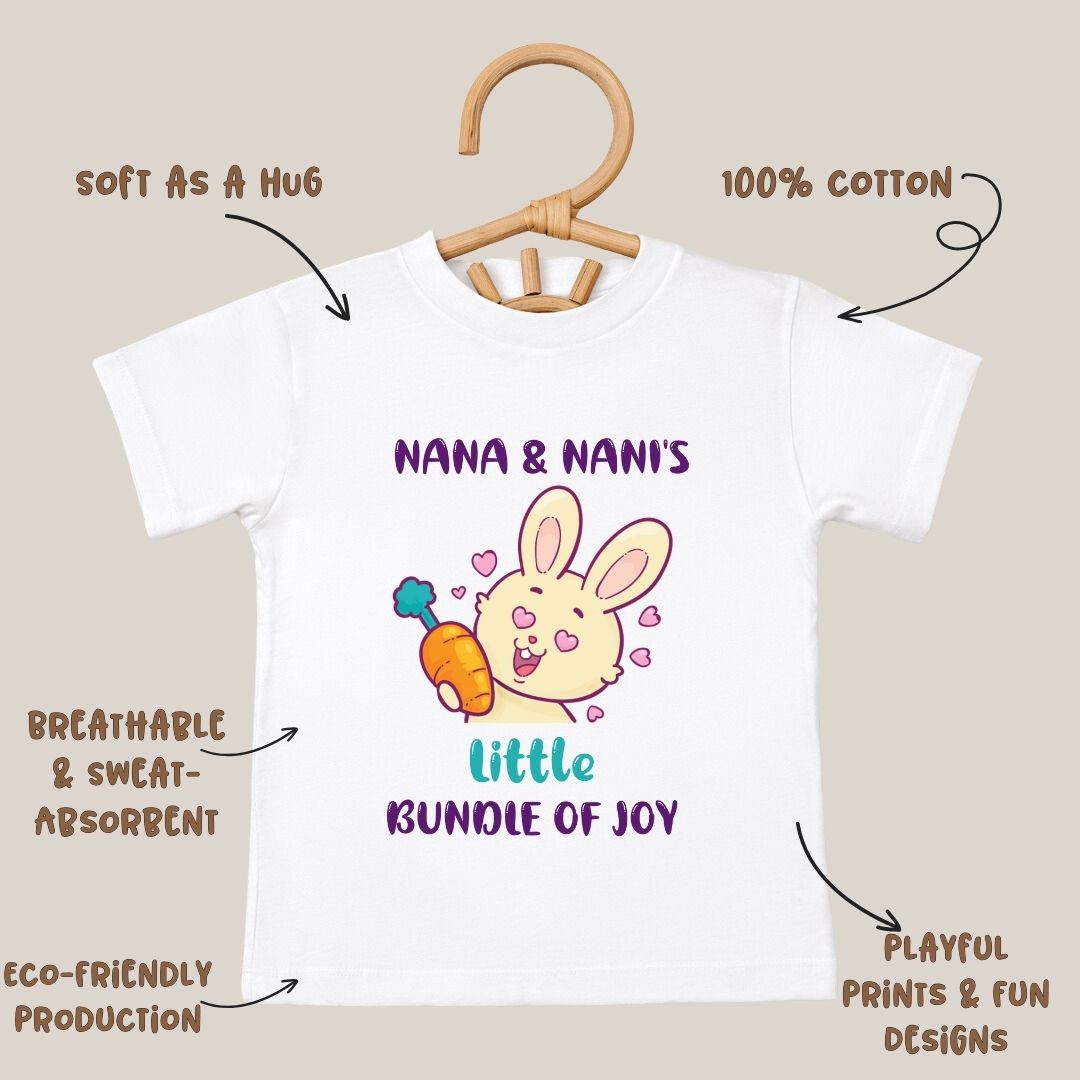 Custom Name Printed Cotton Tee | Personalised Kids Wear
