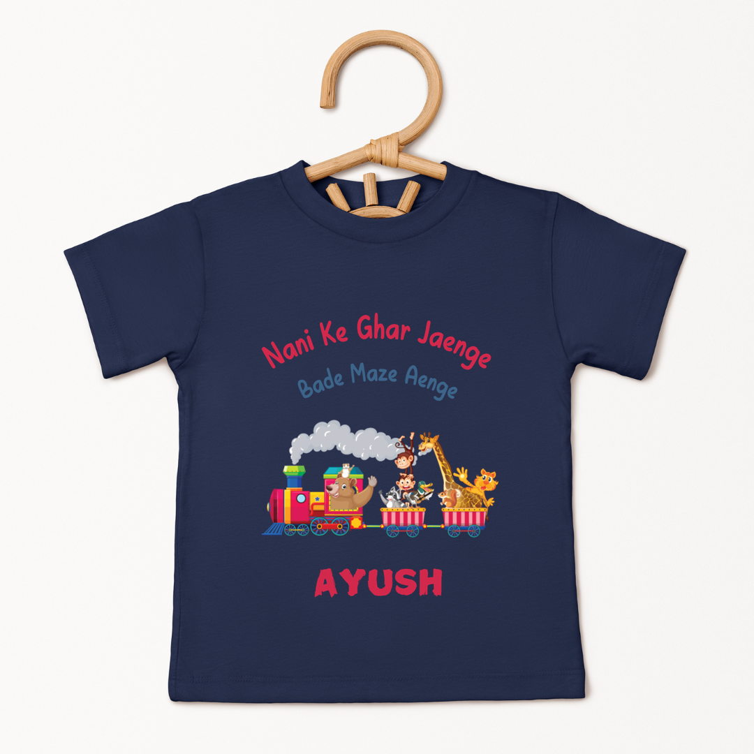 Nani Ke Ghar Bade Maze Aenge - Custom Kids Tee
