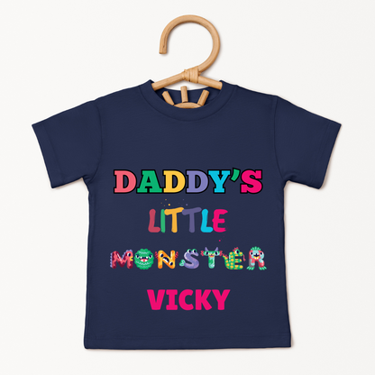 Daddy's Little Monster - Custom Kids Tshirt