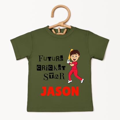 Future Cricket Star - Custom Kids Tee